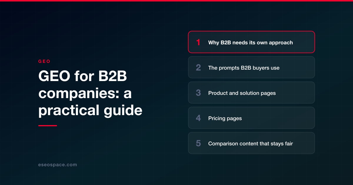 GEO for B2B companies: a practical guide