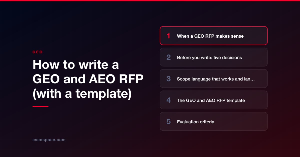 How to write a GEO and AEO RFP (with a template)