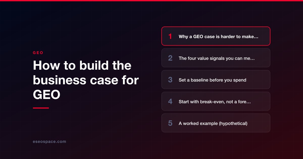 How to build the business case for GEO