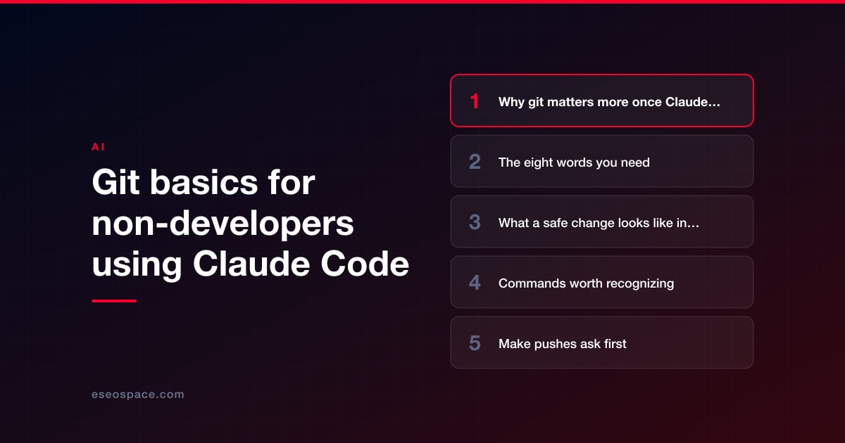 Git basics for non-developers using Claude Code