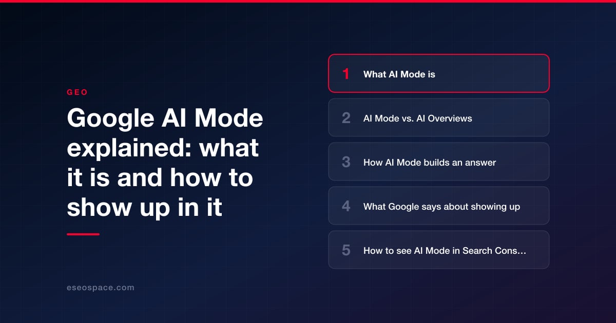 Google AI Mode explained: what it is and how to show up in it