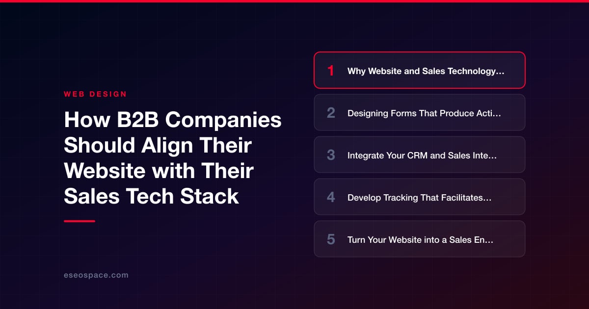 How B2B Companies Should Align Their Website with Their Sales Tech Stack