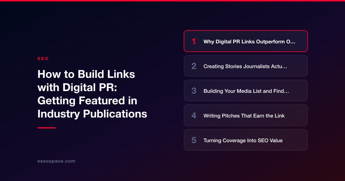 How to Build Links with Digital PR: Getting Featured in Industry Publications