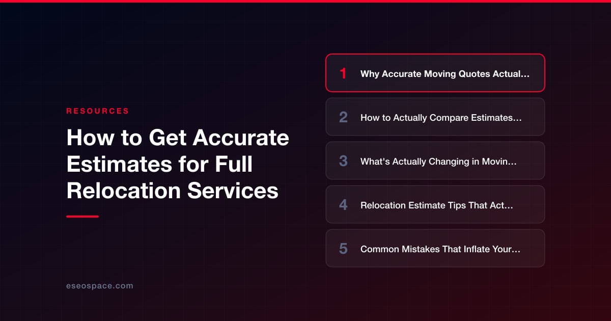 How to Get Accurate Estimates for Full Relocation Services