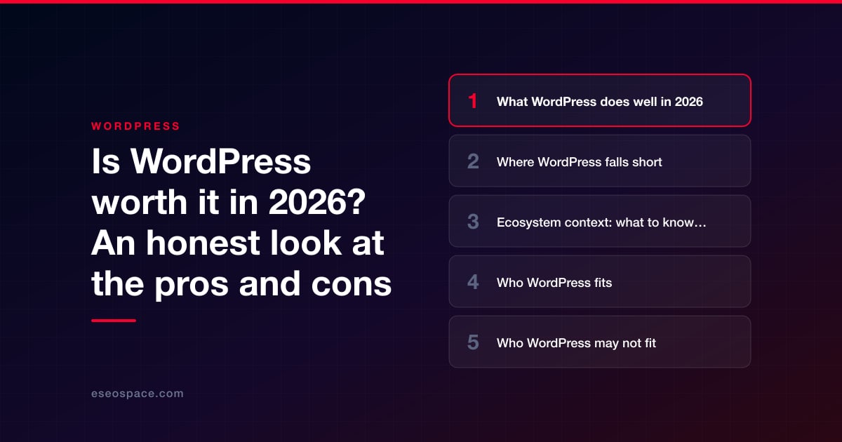 Is WordPress worth it in 2026? An honest look at the pros and cons