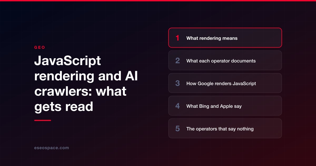 JavaScript rendering and AI crawlers: what gets read