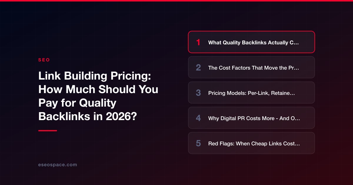 Link Building Pricing: How Much Should You Pay for Quality Backlinks in 2026?
