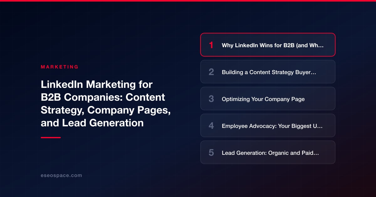 LinkedIn Marketing for B2B Companies: Content Strategy, Company Pages, and Lead Generation