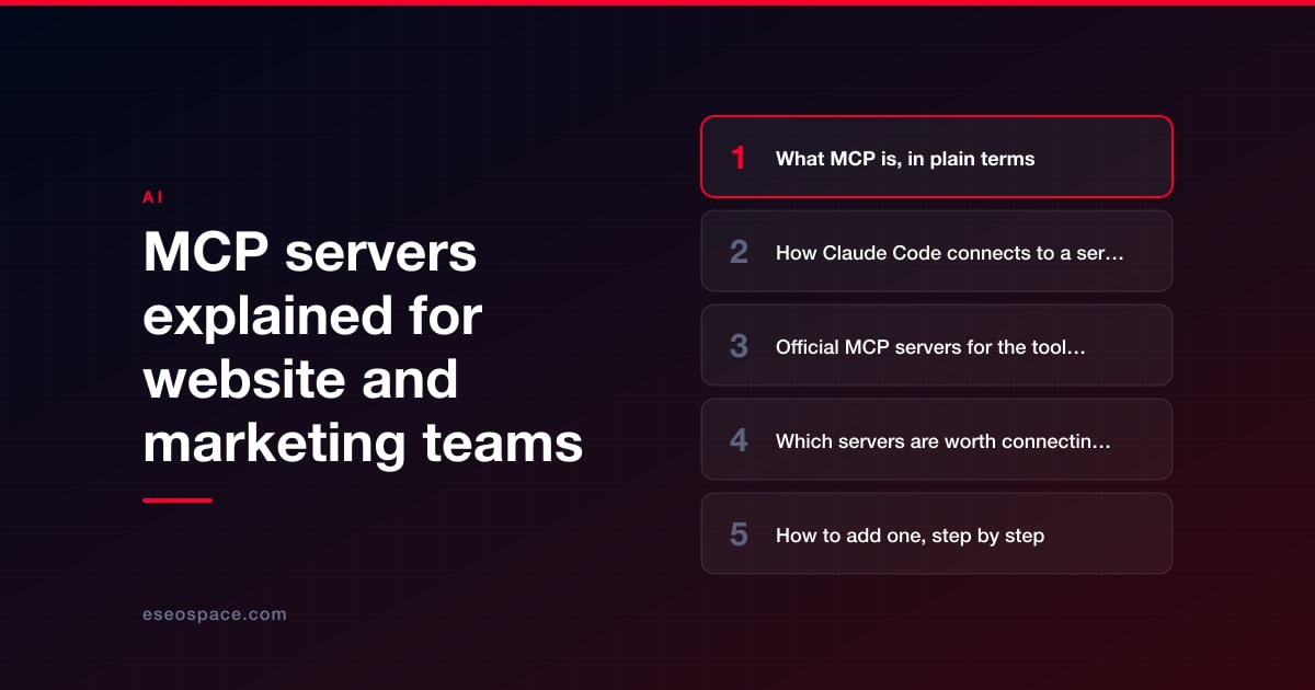 MCP servers explained for website and marketing teams