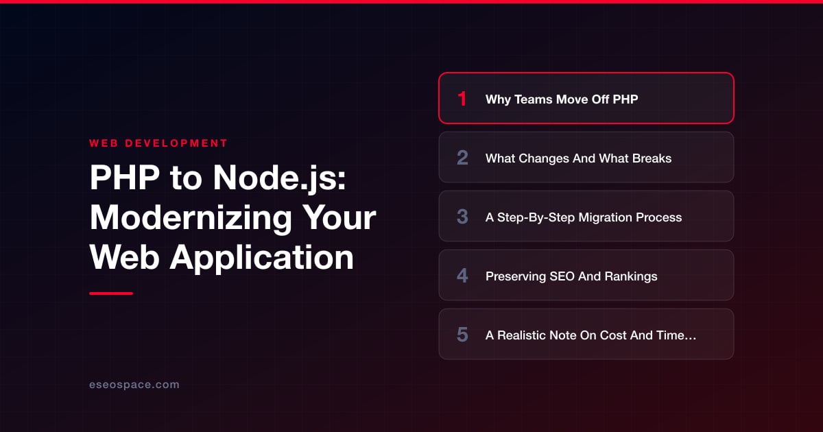 PHP to Node.js: Modernizing Your Web Application