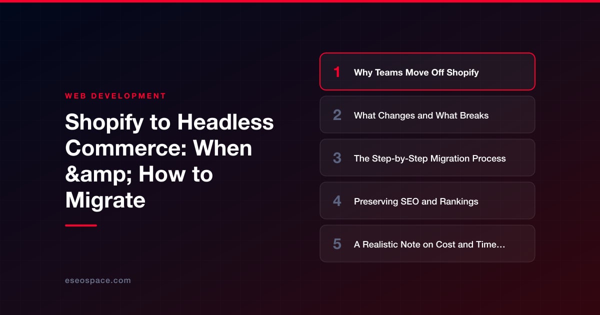 Shopify to Headless Commerce: When & How to Migrate