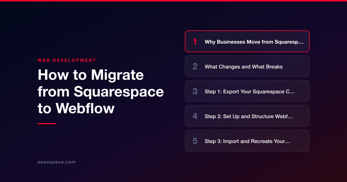 How to Migrate from Squarespace to Webflow