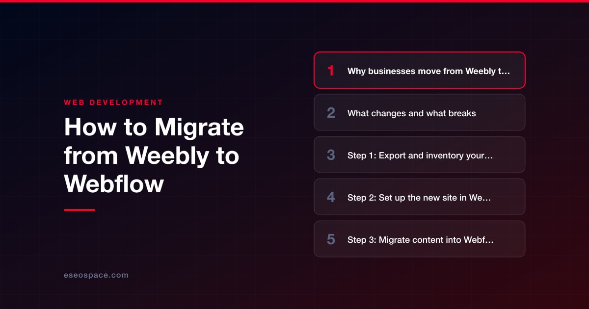 How to Migrate from Weebly to Webflow