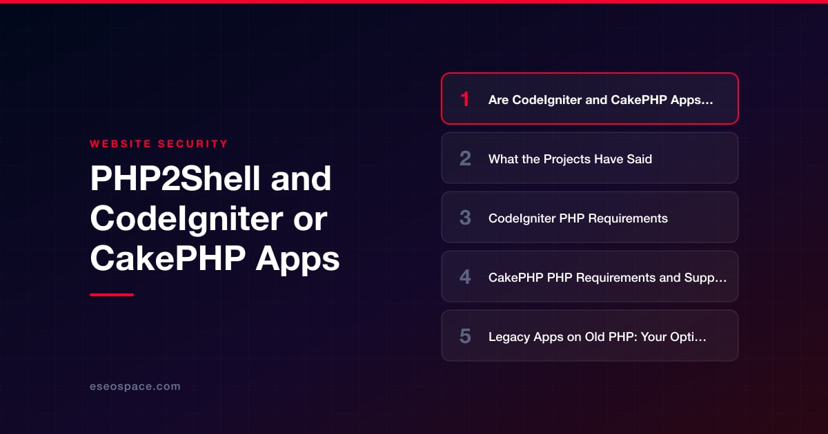PHP2Shell and CodeIgniter or CakePHP Apps