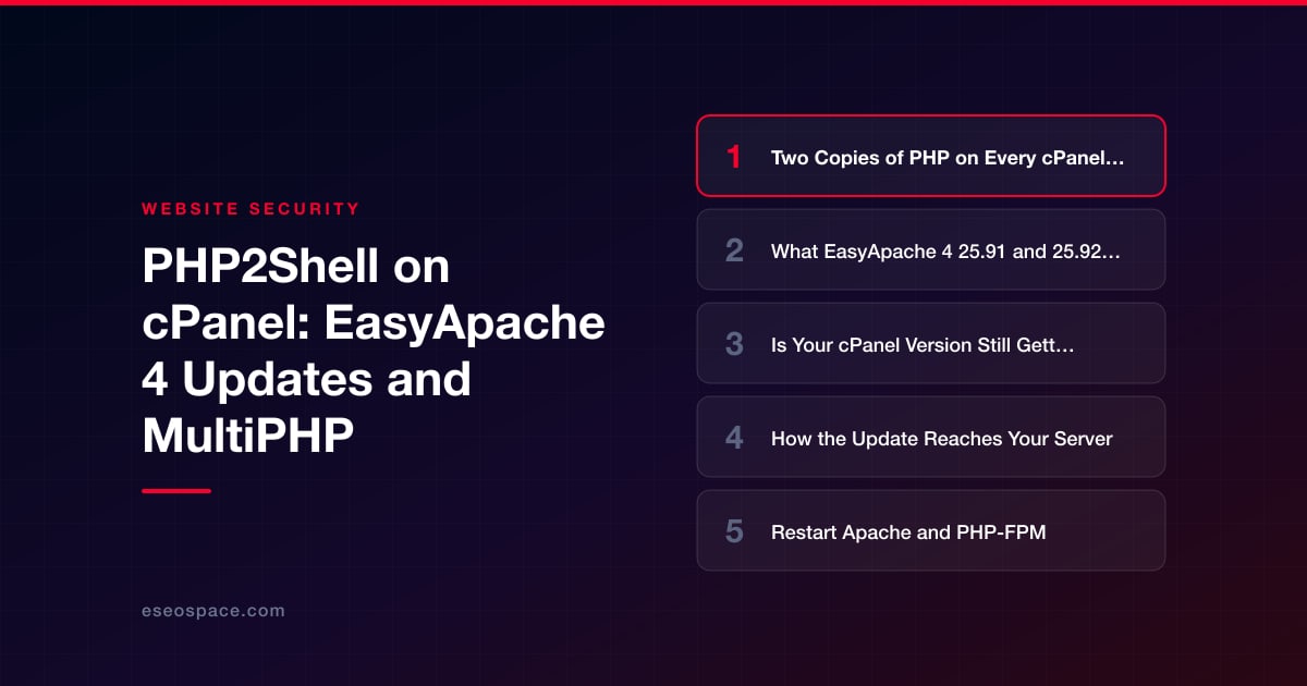 PHP2Shell on cPanel: EasyApache 4 Updates and MultiPHP