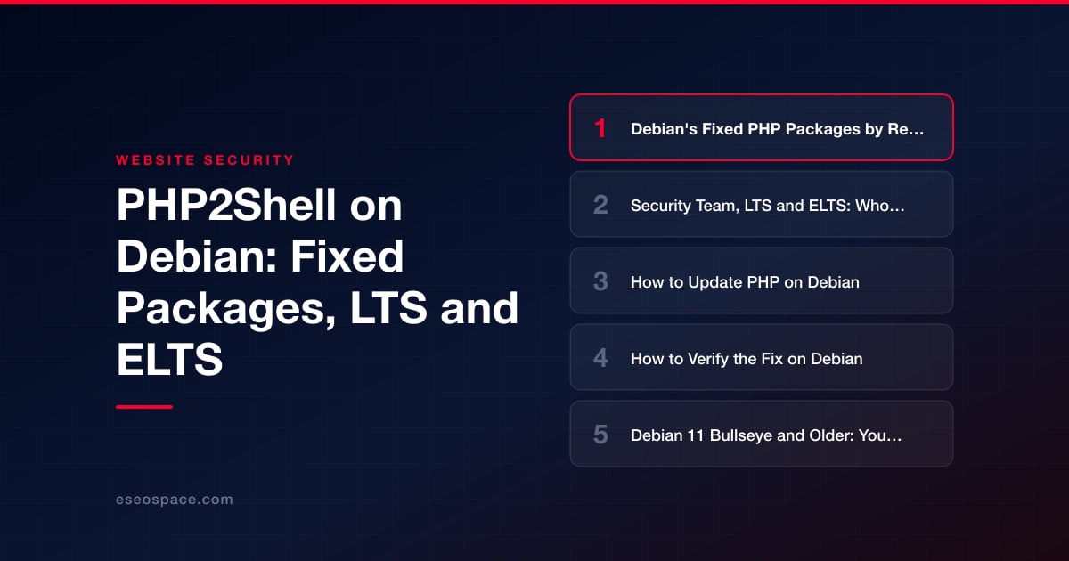 PHP2Shell on Debian: Fixed Packages, LTS and ELTS