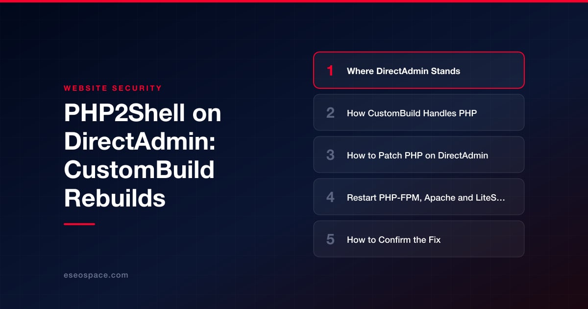 PHP2Shell on DirectAdmin: CustomBuild Rebuilds