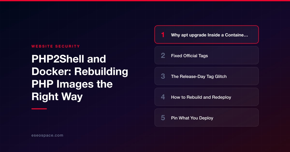 PHP2Shell and Docker: Rebuilding PHP Images the Right Way
