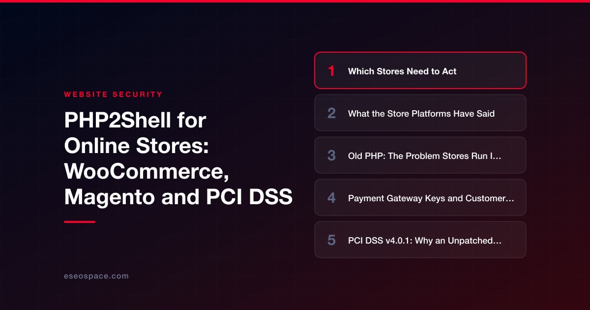 PHP2Shell for Online Stores: WooCommerce, Magento and PCI DSS