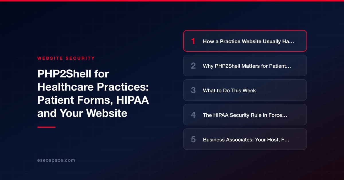 PHP2Shell for Healthcare Practices: Patient Forms and HIPAA