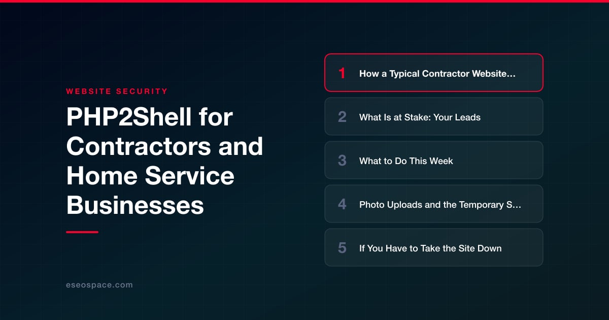 PHP2Shell for Contractors and Home Service Businesses