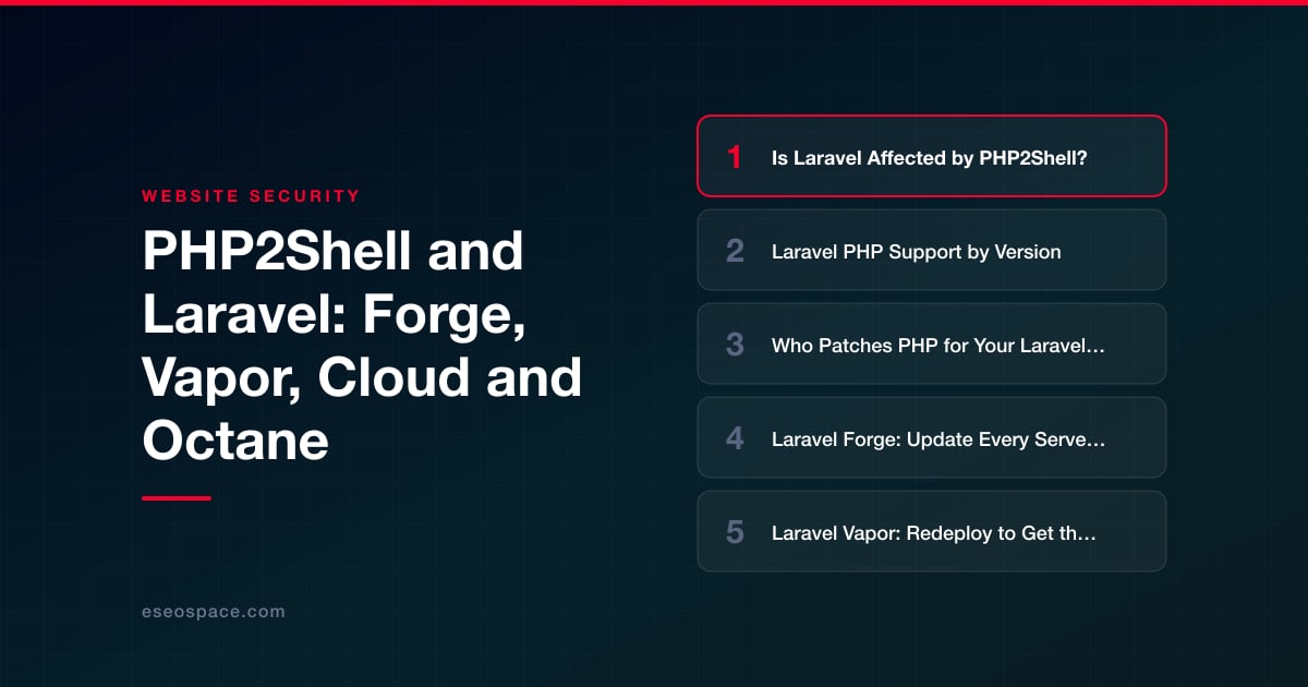 PHP2Shell and Laravel: Forge, Vapor, Cloud and Octane