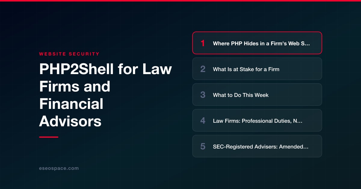 PHP2Shell for Law Firms and Financial Advisors