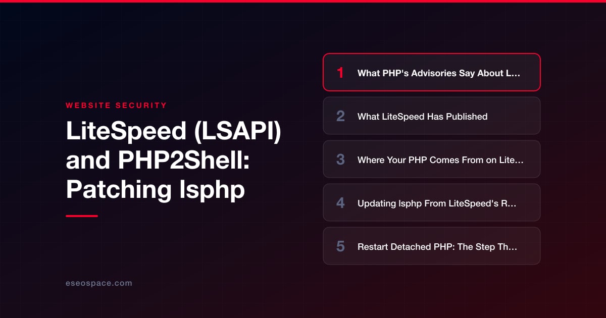 LiteSpeed (LSAPI) and PHP2Shell: Patching lsphp