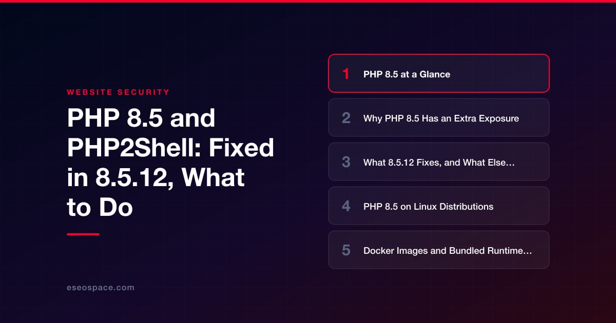 PHP 8.5 and PHP2Shell: Fixed in 8.5.12, What to Do