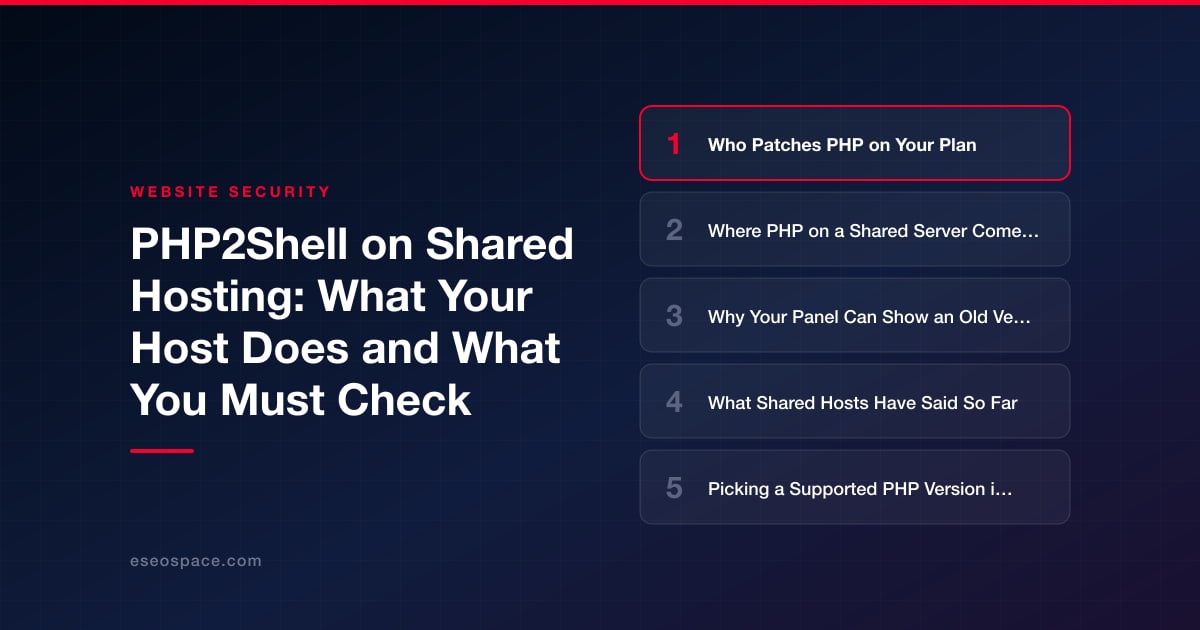 PHP2Shell on Shared Hosting: What Your Host Does and What You Must Check