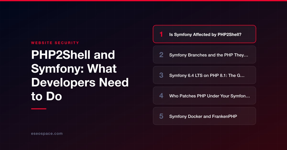 PHP2Shell and Symfony: What Developers Need to Do