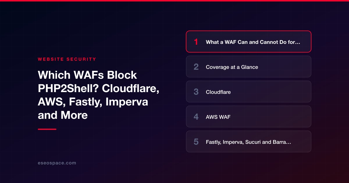 Which WAFs Block PHP2Shell? Cloudflare, AWS, Fastly, Imperva and More