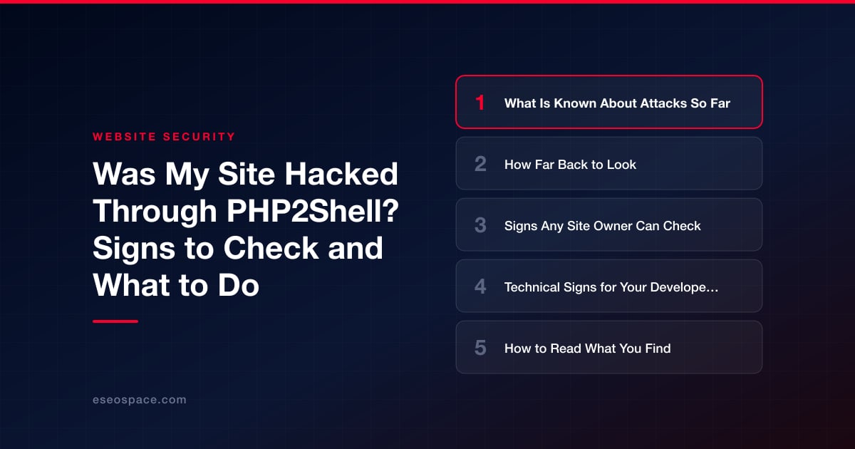 Was My Site Hacked Through PHP2Shell? Signs to Check and What to Do