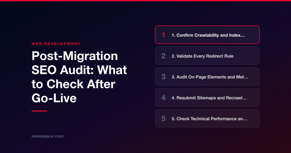 Post-Migration SEO Audit: What to Check After Go-Live