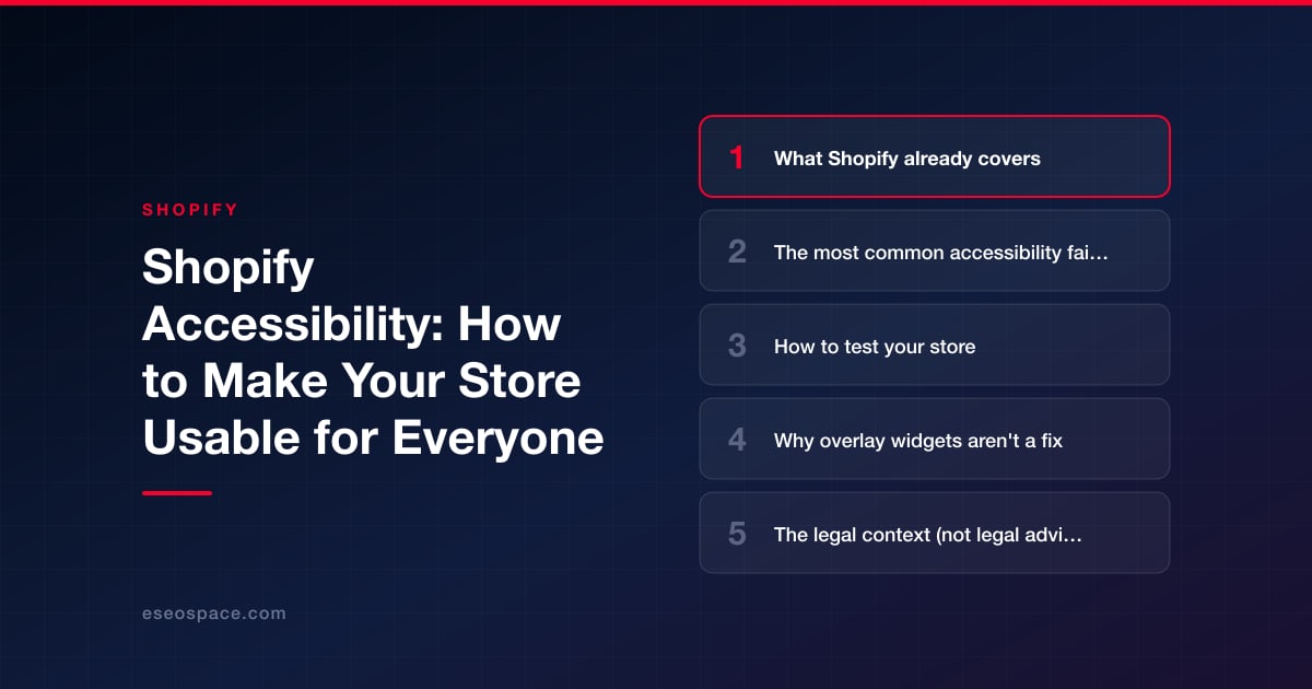 Shopify Accessibility: How to Make Your Store Usable for Everyone