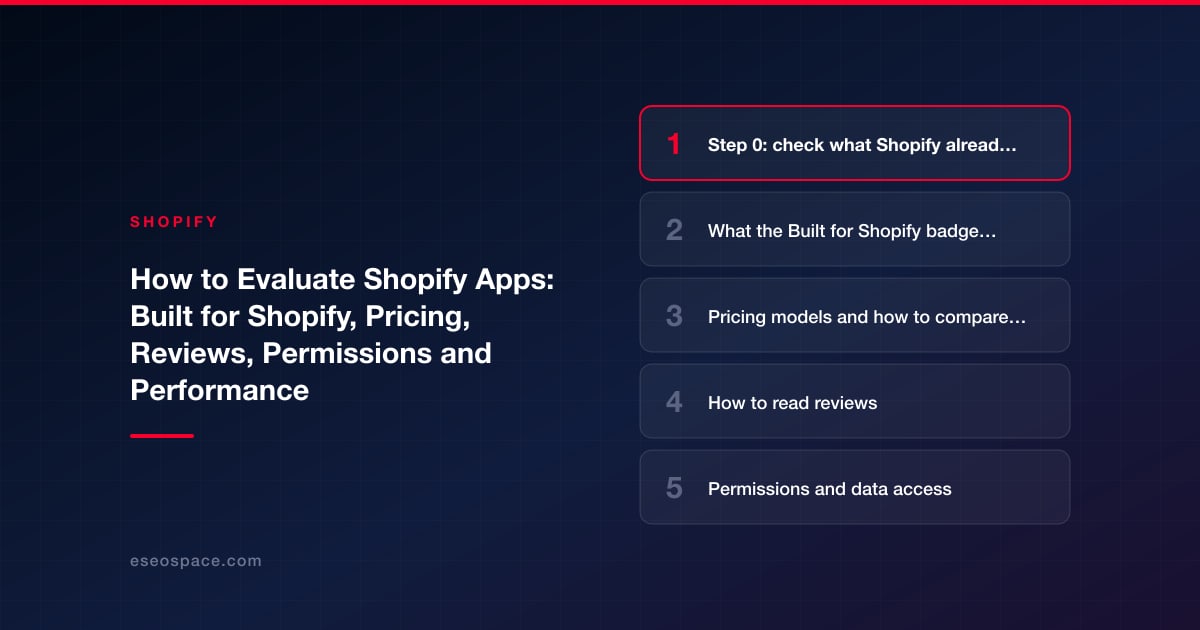 How to Evaluate Shopify Apps: Built for Shopify, Pricing, Reviews, Permissions and Performance