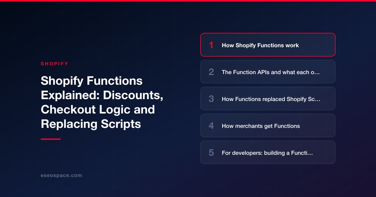 Shopify Functions Explained: Discounts, Checkout Logic and Replacing Scripts