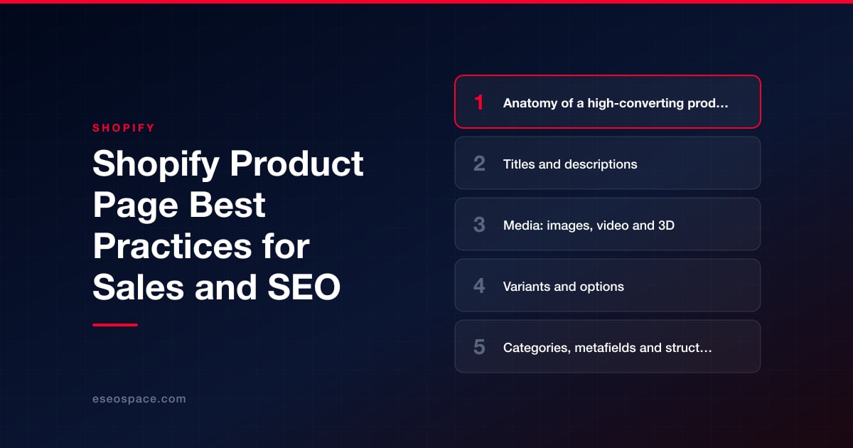 Shopify Product Page Best Practices for Sales and SEO