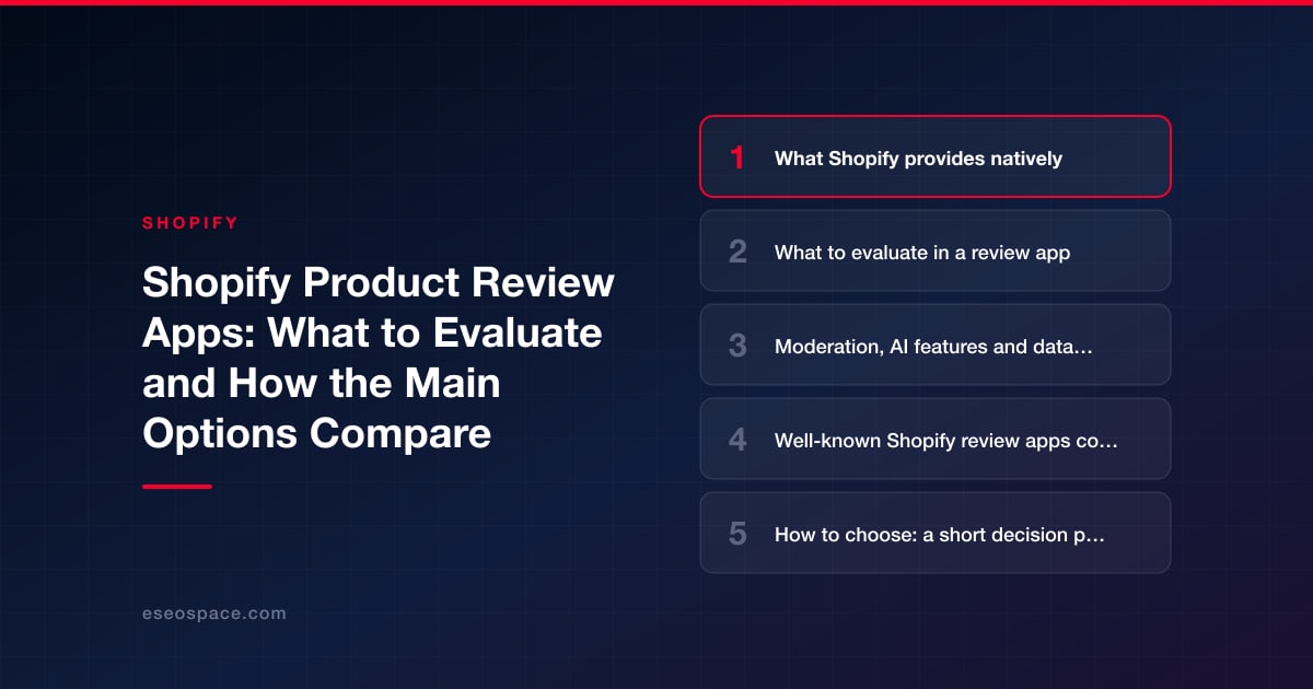 Shopify Product Review Apps: What to Evaluate and How the Main Options Compare