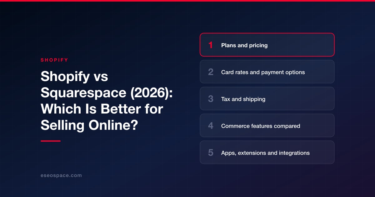 Shopify vs Squarespace (2026): Which Is Better for Selling Online?