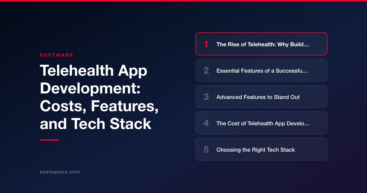 Telehealth App Development: Costs, Features, and Tech Stack
