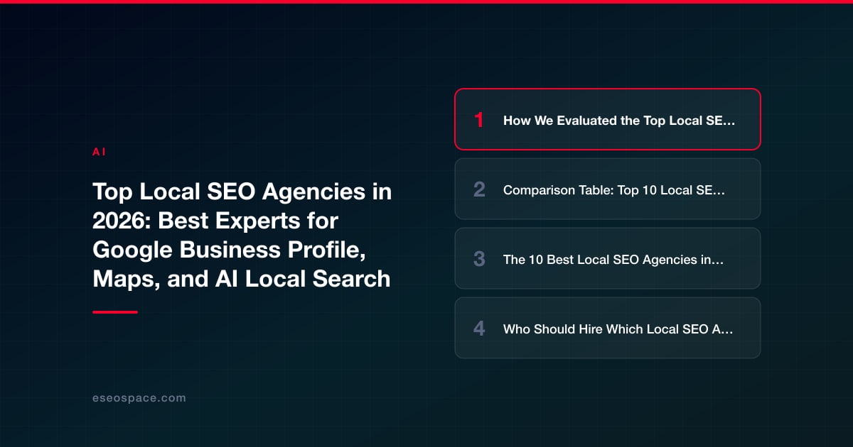 Top Local SEO Agencies in 2026: Best Experts for Google Business Profile, Maps, and AI Local Search