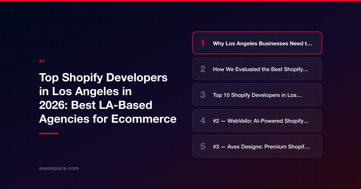 Top Shopify Developers in Los Angeles in 2026: Best LA-Based Agencies for Ecommerce