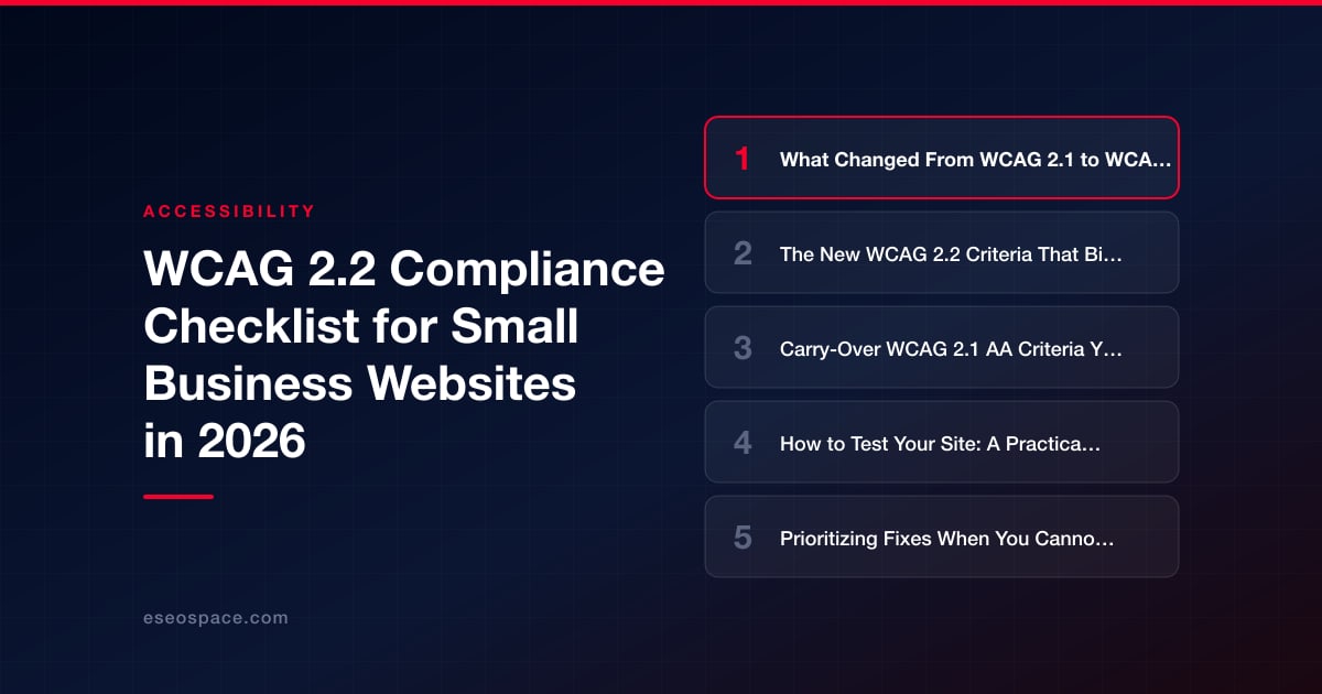 WCAG 2.2 Compliance Checklist for Small Business Websites in 2026