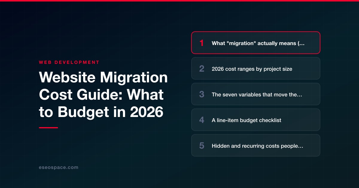 Website Migration Cost Guide: What to Budget in 2026
