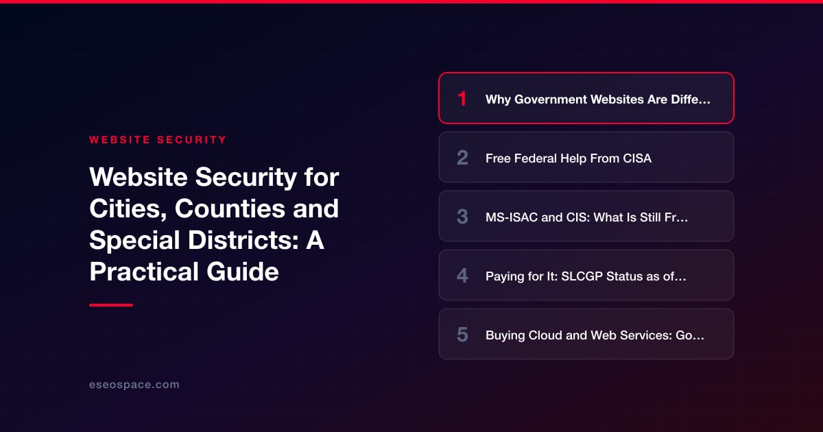 Website Security for Cities, Counties and Special Districts: A Practical Guide