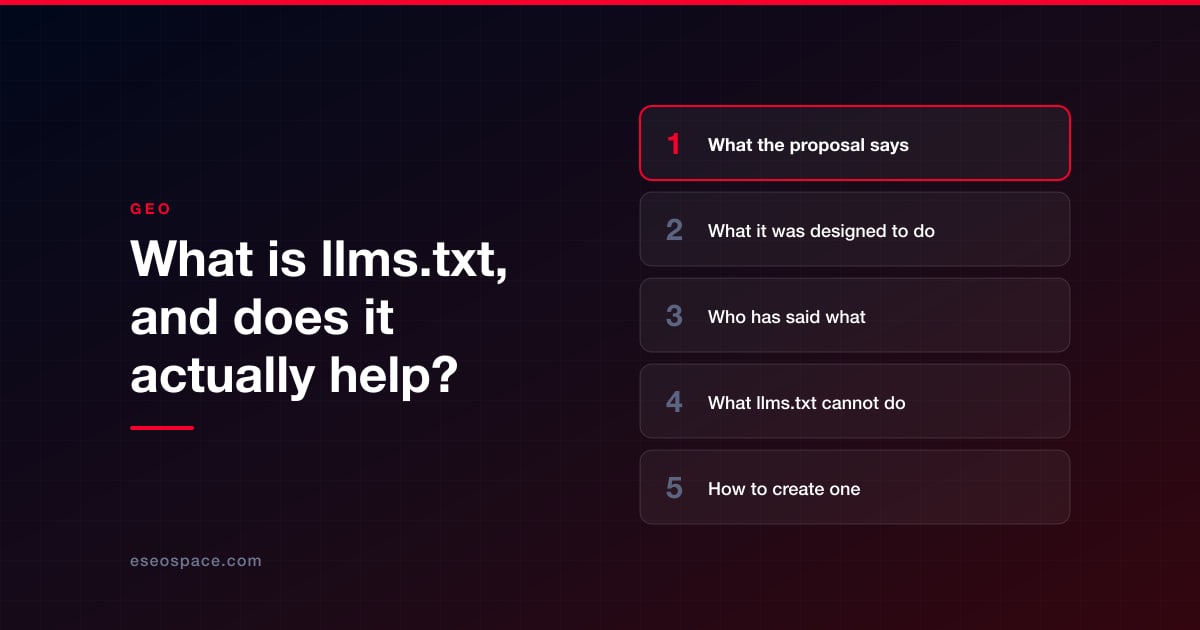 What is llms.txt, and does it actually help?