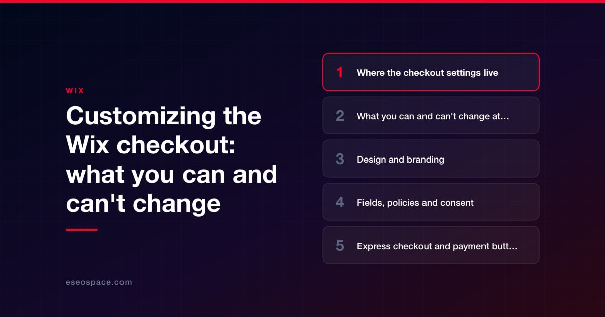 Customizing the Wix checkout: what you can and can't change