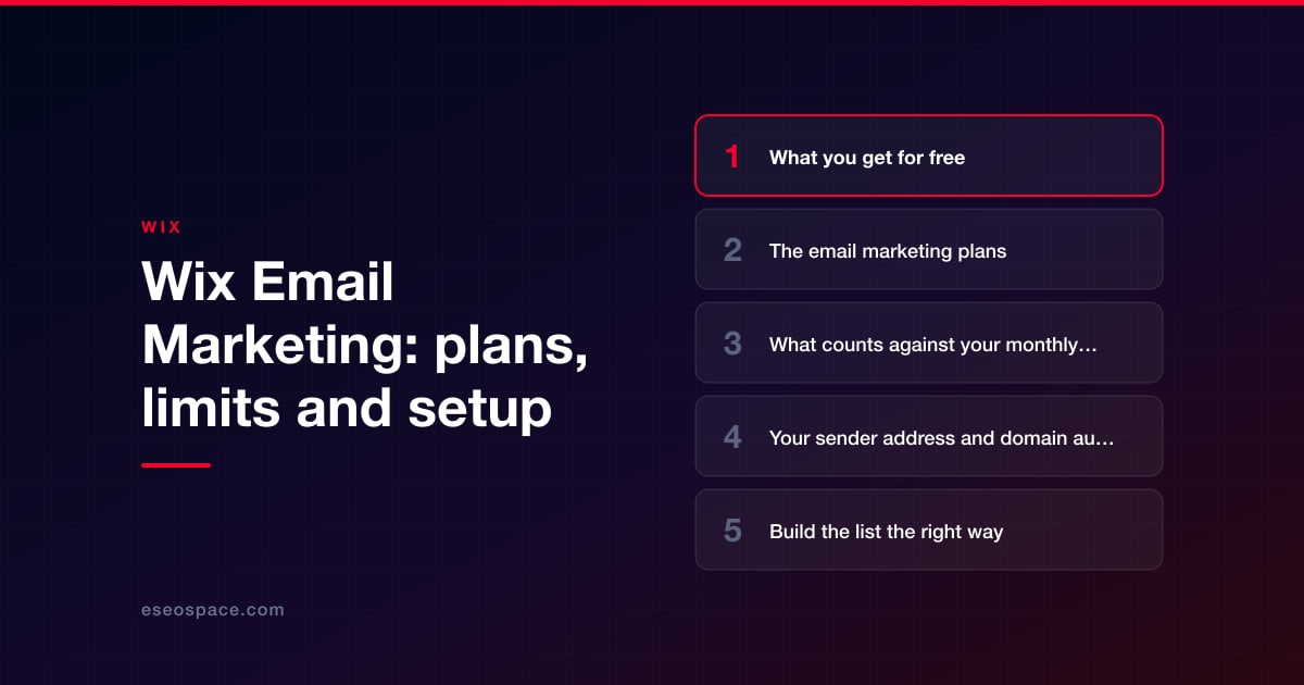 Wix Email Marketing: plans, limits and setup