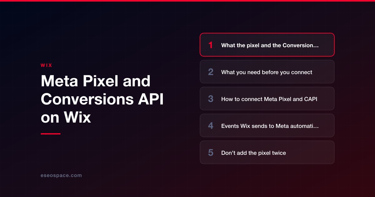 Meta Pixel and Conversions API on Wix